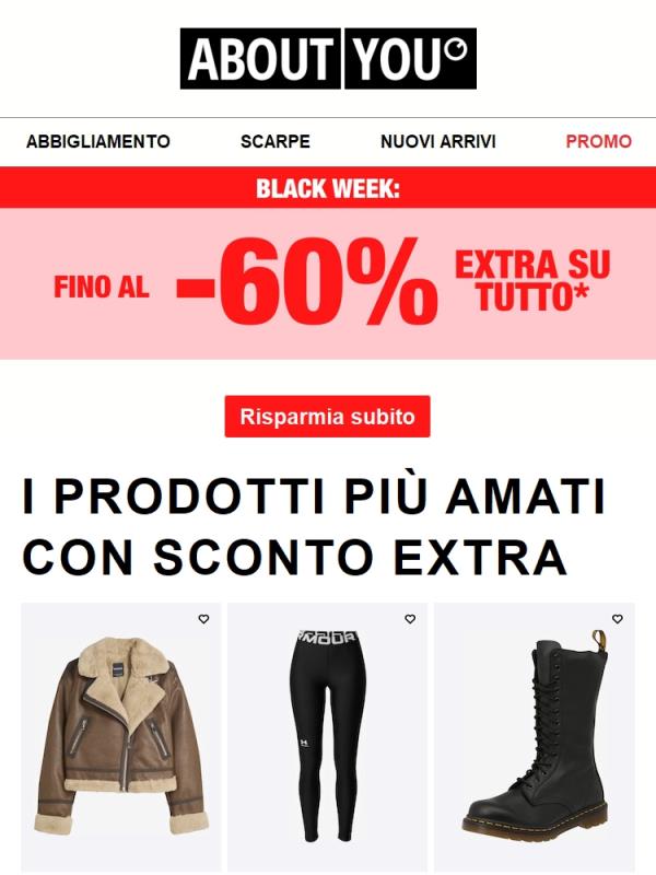 Fino al -60% di sconto EXTRA su TUTTO*