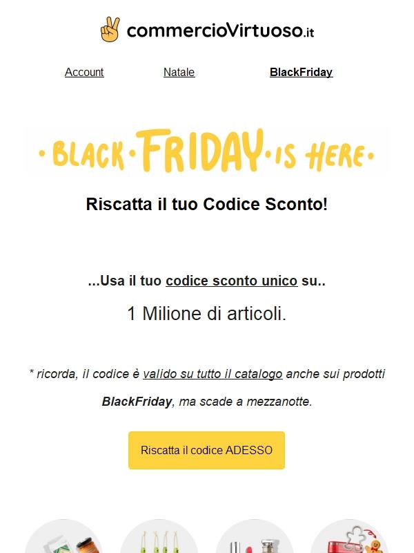 -70% Black Friday + Codice Extra: vale solo oggi