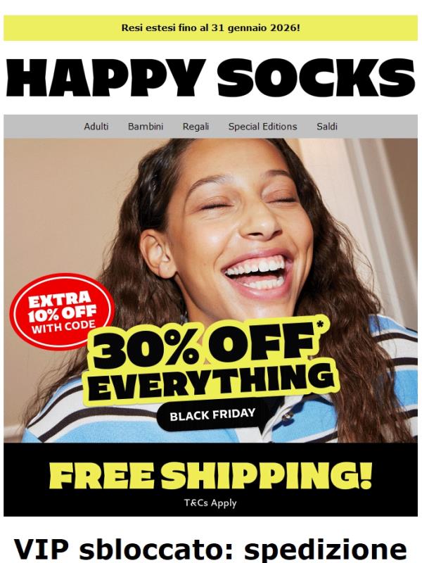 🖤💥 Il Black Friday è ARRIVATO: 30% di sconto + 10% su tutto!