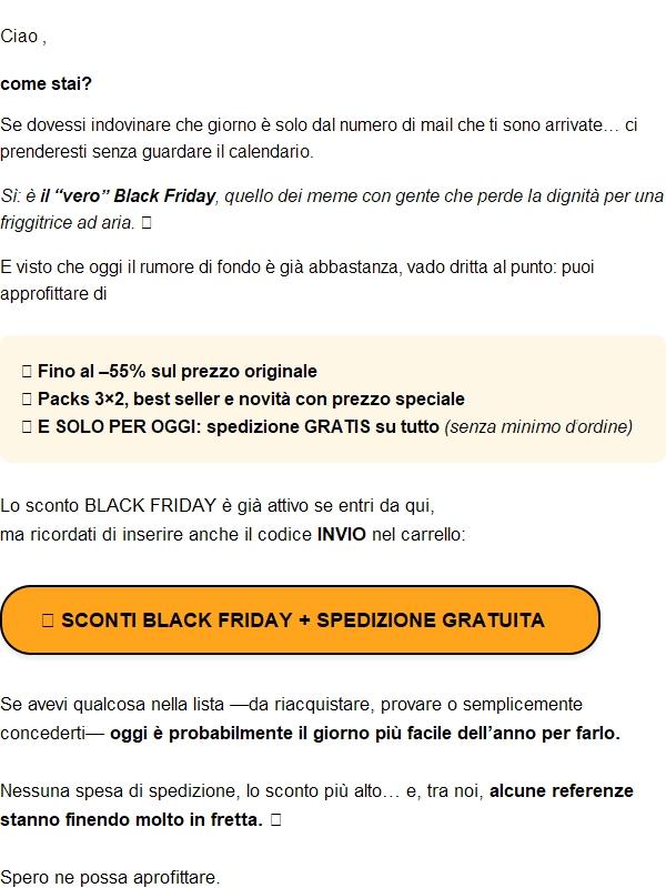 Re:💥Solo 3 ore: -55%* +🚚Gratis