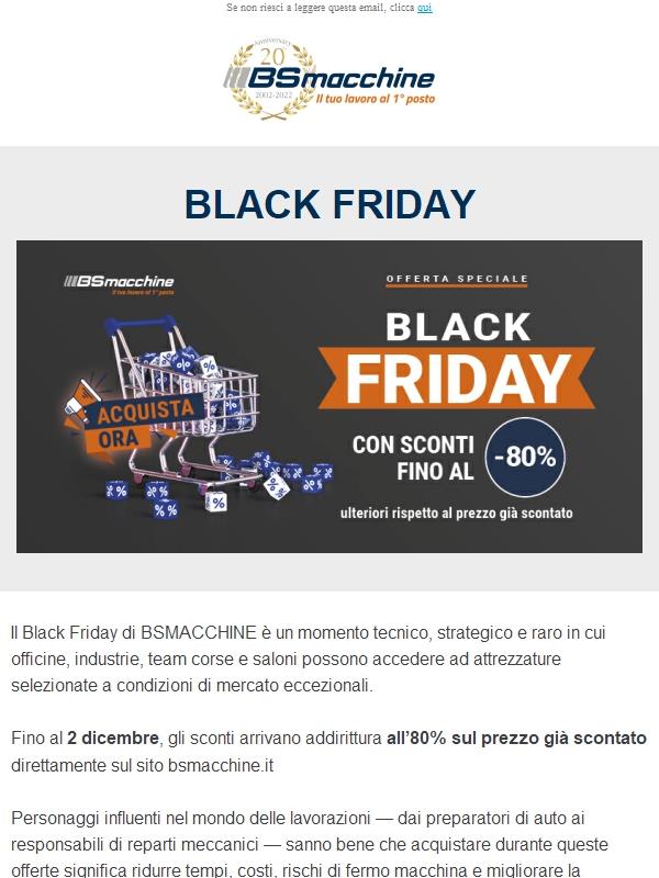 Hai visto gli sconti su BSMacchine? Sono oltre ogni immaginazione!
