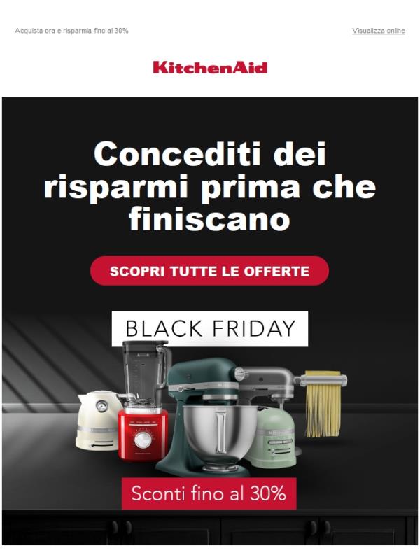 Coccolati oggi stesso: sconti Black Friday sui prodotti da cucina