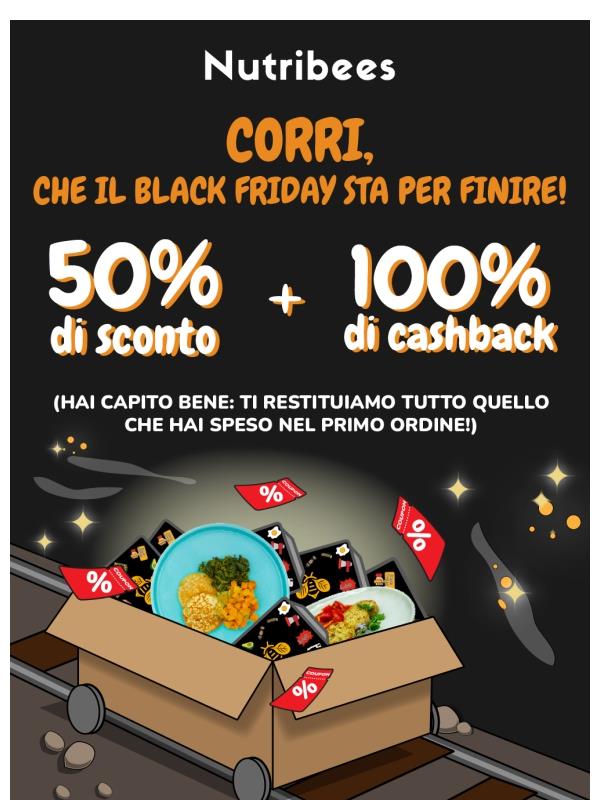 PROMO BLACK FRIDAY: 50% di sconto + 100% Cashback🚀