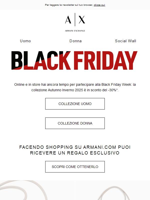 Il BLACK FRIDAY sta per terminare