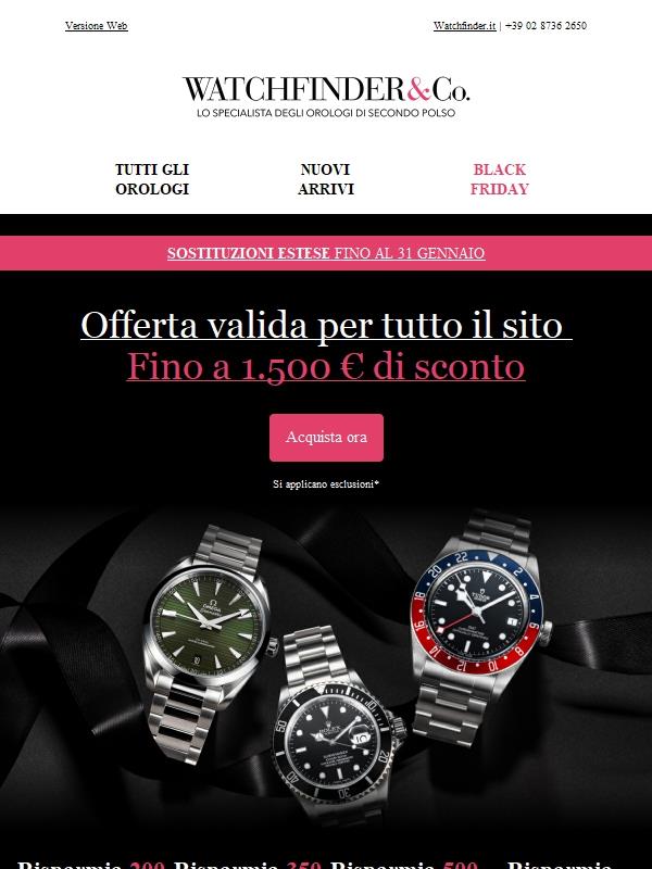 Black Friday | Fino a 1.500 € di sconto