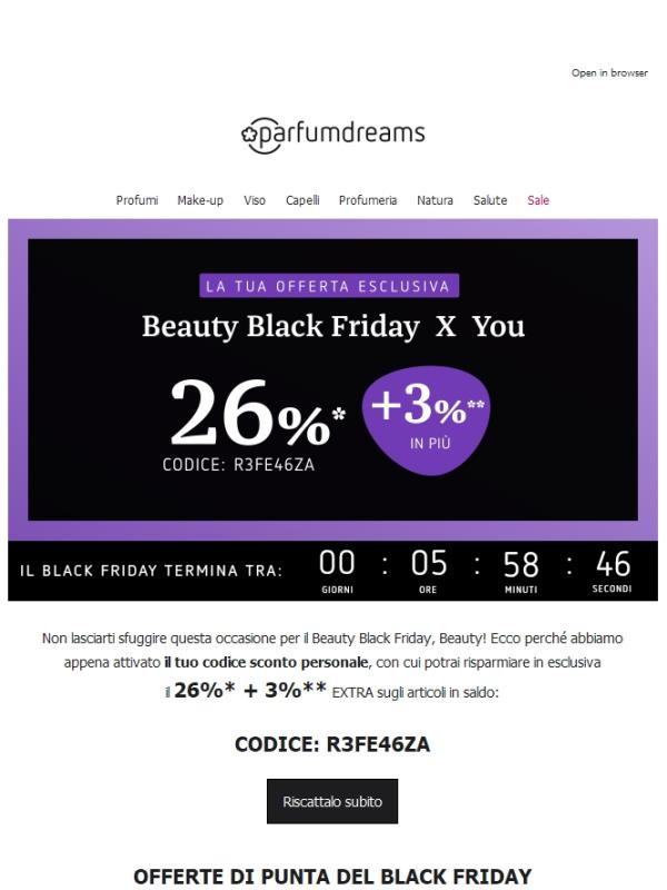 WOW! 26% + 3% sugli articoli in SALDO solo per te 💌