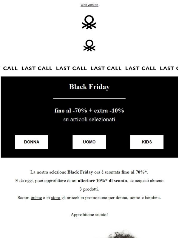 Black Friday: ora fino al -70% + extra -10%