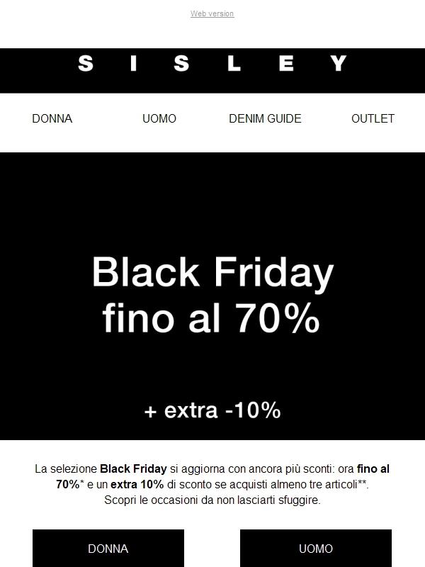 Black Friday | Ora fino al -70%
