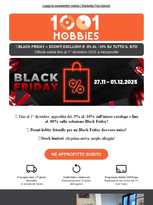 BLACK FRIDAY | Prezzi imbattibili su tutto il sito!