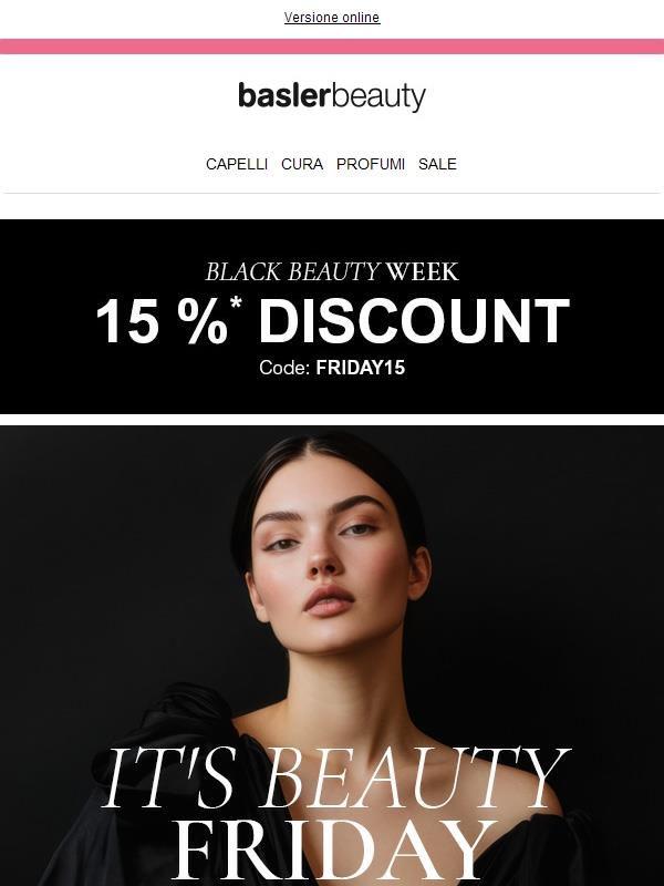 È Beauty Friday: -15% su molti prodotti