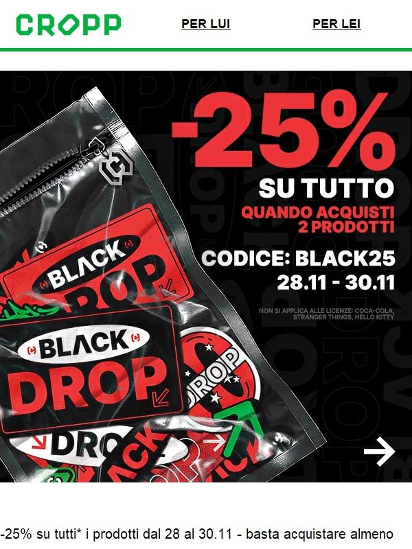 🔥 -25% su tutti i prodotti🔥 La magia del Black Friday🖤
