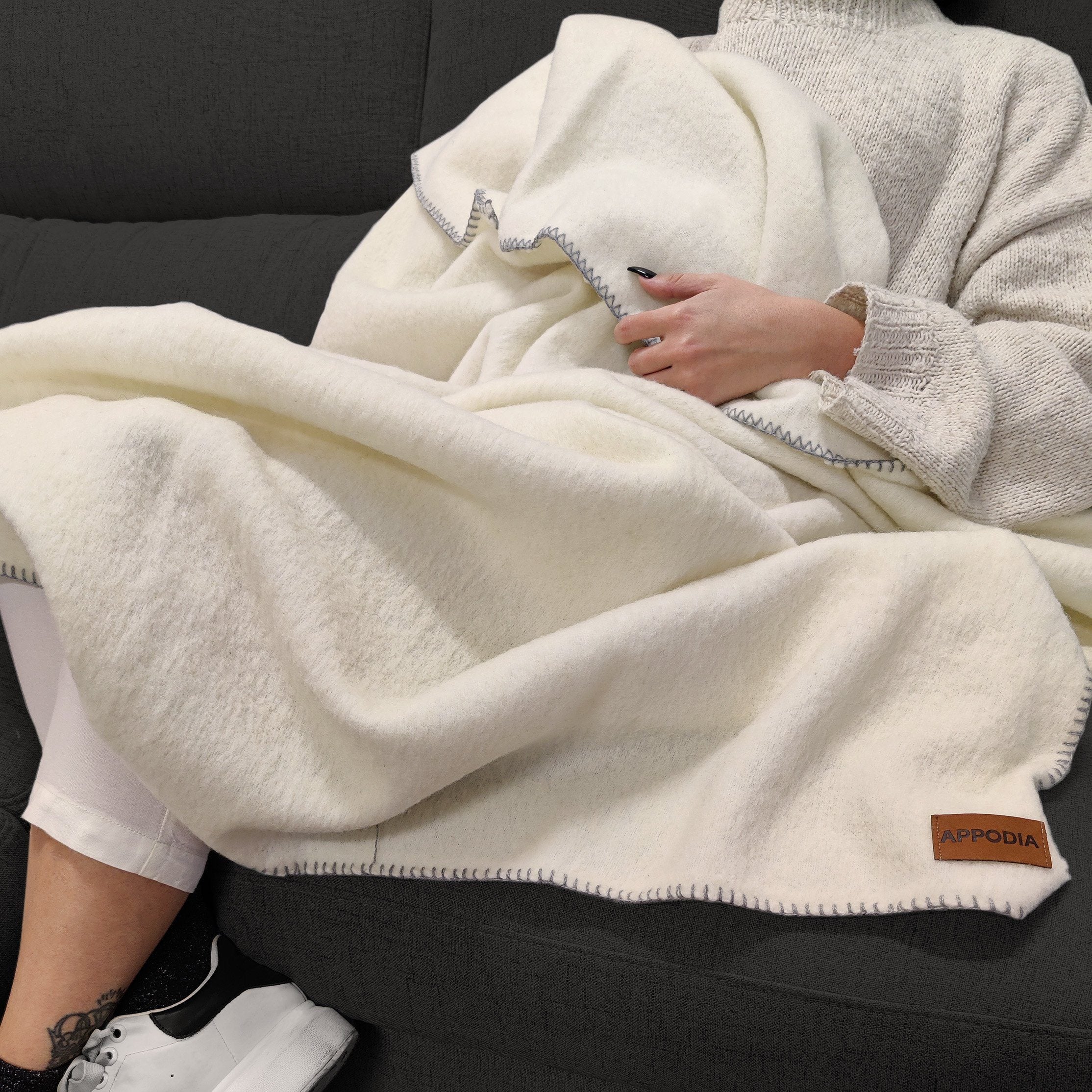 Image of Plaid in Lana Cotta <br>Tinta Unita - <b>Giusy