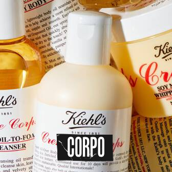 Questa immagine porta alla categoria “Corpo” di Kiehl’s, con detergenti, creme e trattamenti nutrienti per la pelle del corpo.