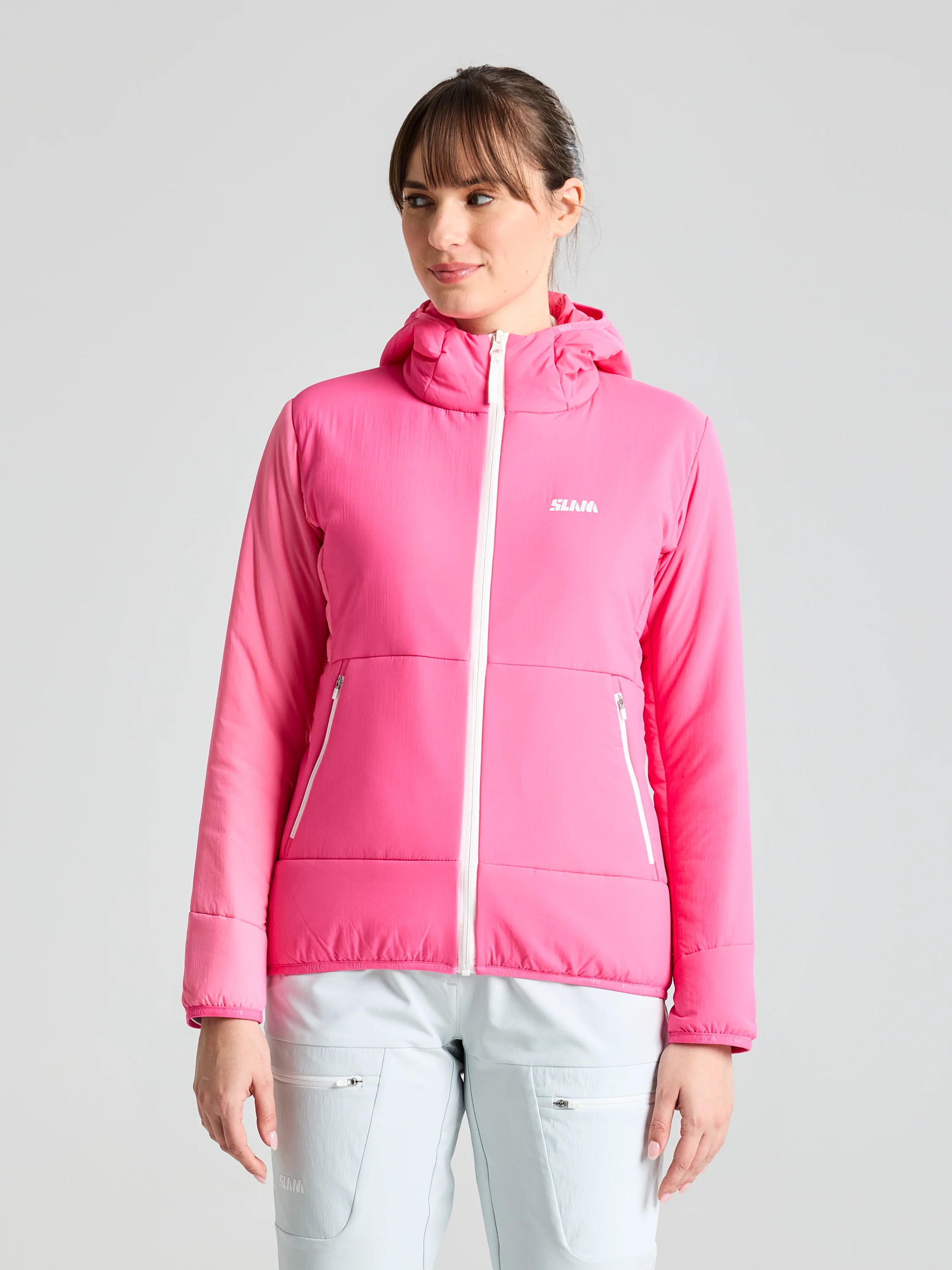 OD WS HOODED MIDLAYER JKT - HYDRANGEA PINK / XS