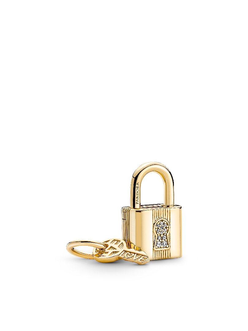 Padlock & Key Dangle Charm