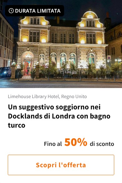 Un suggestivo soggiorno nei Docklands di Londra con bagno turco