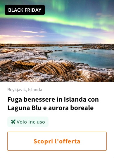 Fuga benessere in Islanda con Laguna Blu e aurora boreale