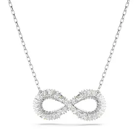 Pendente Hyperbola, Infinito, Bianco, Placcato rodio