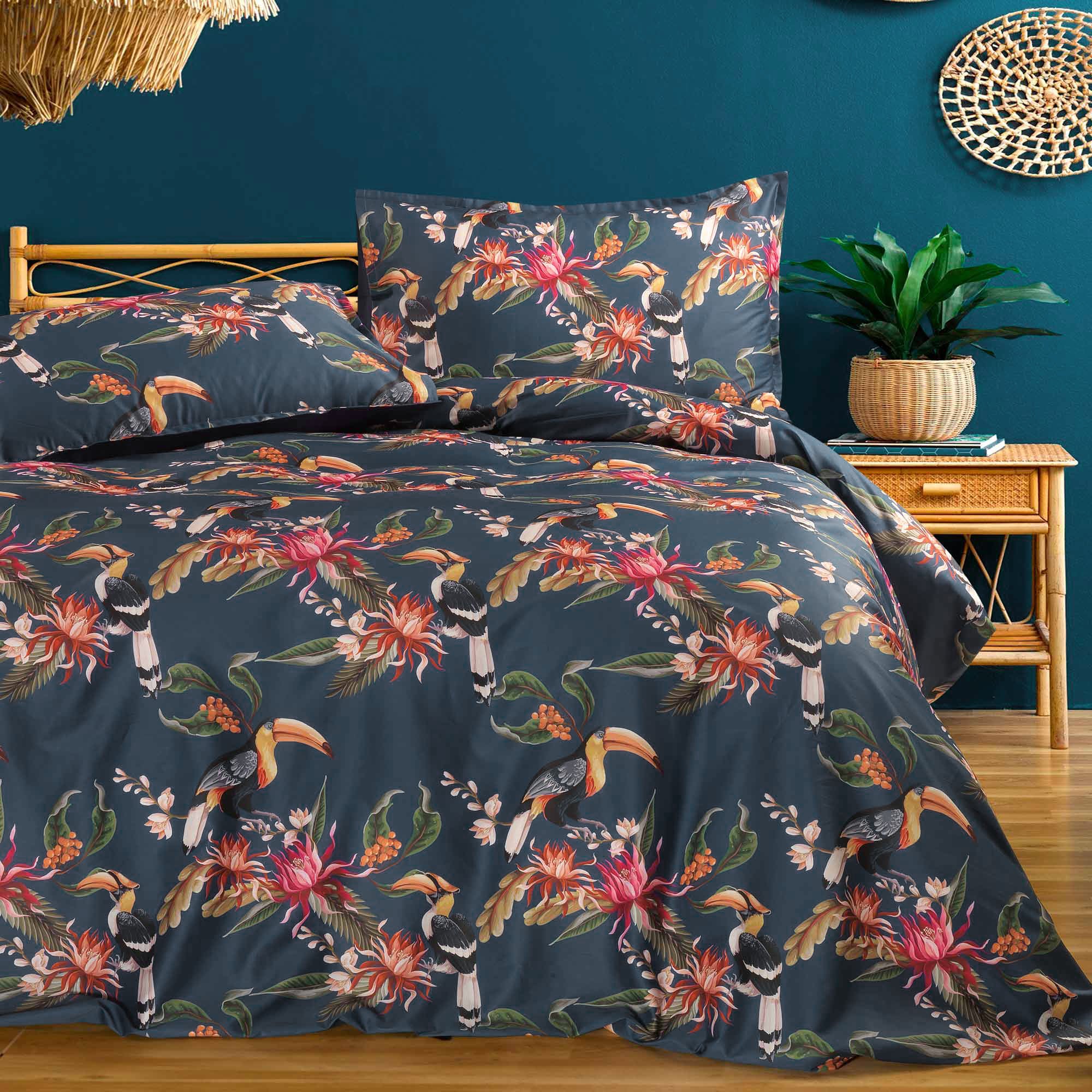 Image of Parure Copripiumino in Percalle <br>di Cotone - <b>Paraguay