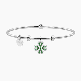 Bracciale HULA-HOOP   con ciondolo QUADRIFOGLIO