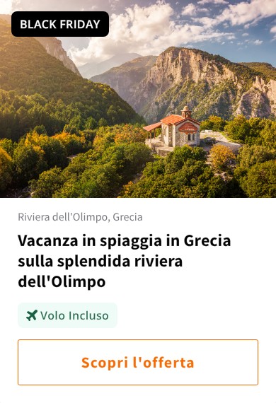 Vacanza in spiaggia in Grecia sulla splendida riviera dell&#x27;Olimpo