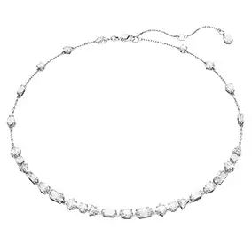 Collana Mesmera, Tagli misti, Design sparso, Bianca, Placcata rodio