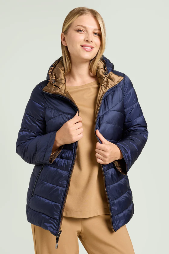 PIUMINO REVERSIBILE IN NYLON CANGIANTE