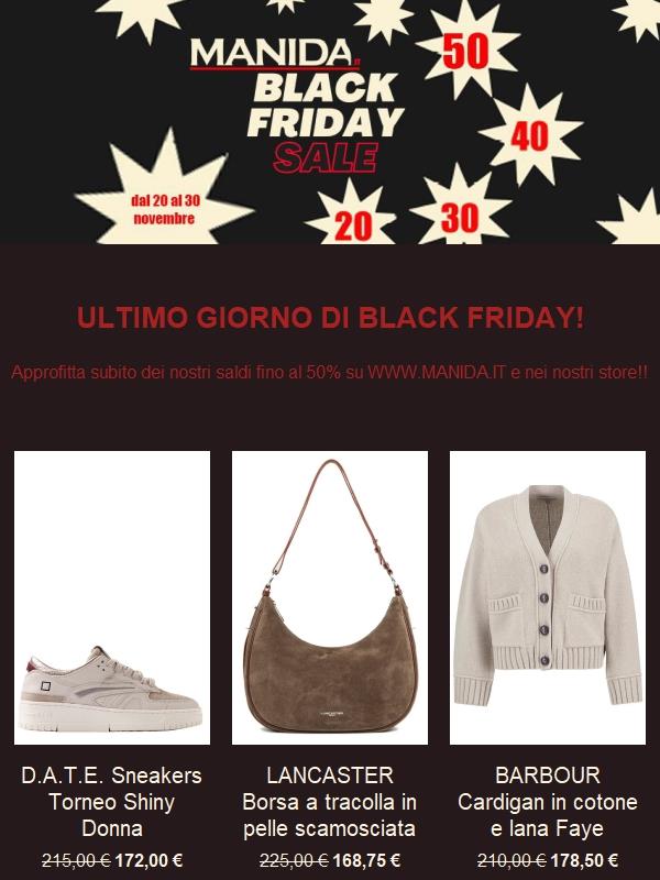 MANIDA.IT | LAST BLACK FRIDAY SALES CALL!