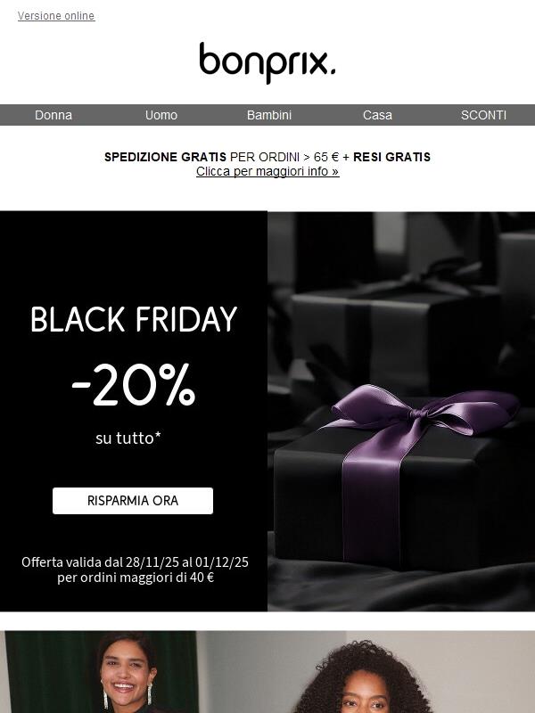 Black Friday 🖤 -20% su TUTTO