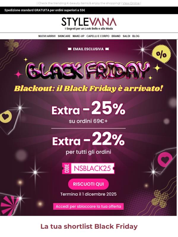 🖤Coupon sconto del 25% per il Black Friday🖤 Da non perdere!