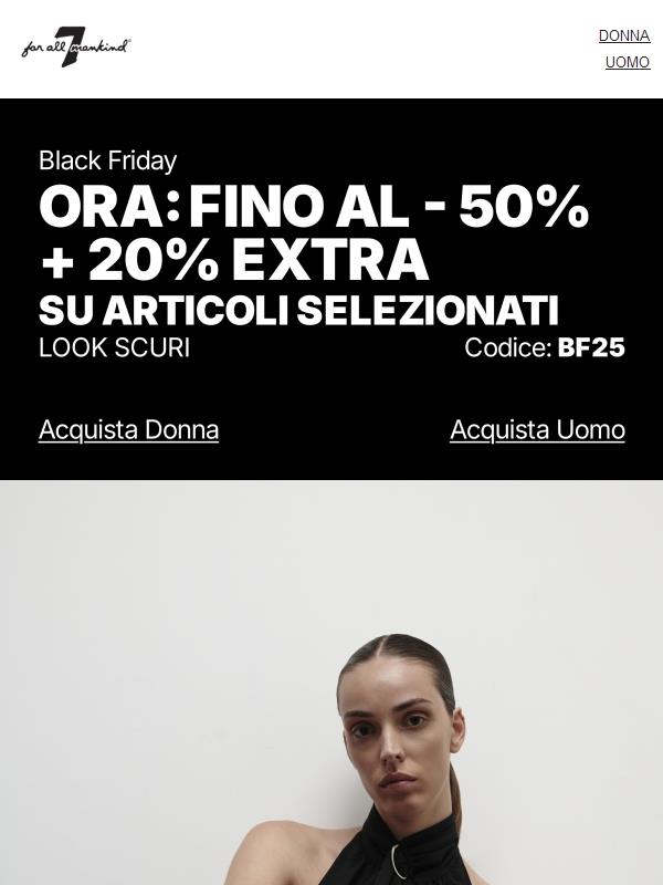 Fino al 50% di sconto su look scuri