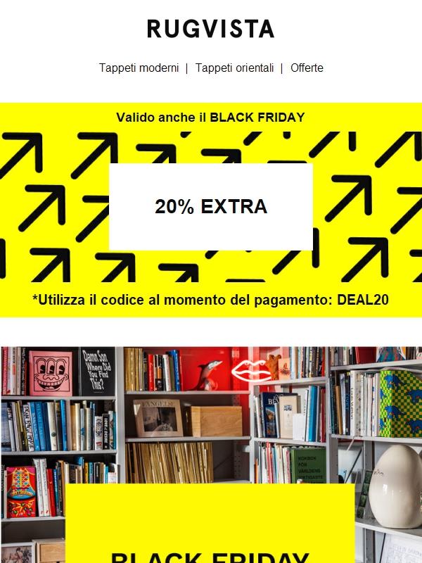 Fino al 60% + EXTRA 20% di sconto