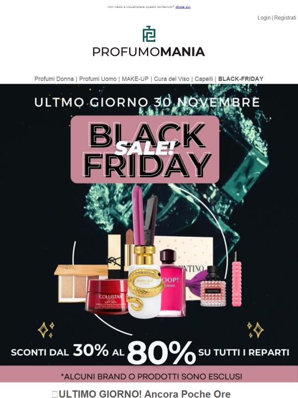 💄Black-Friday Ultimo Giorno! 30 Nov. | Sconti Fino all'80%⌛