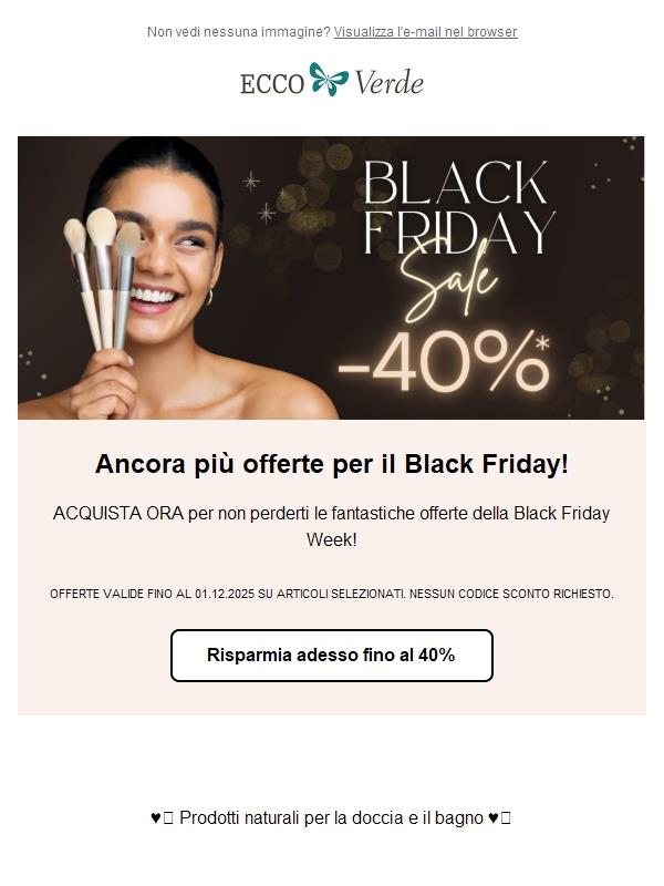 Black Friday: ancora per pochi giorni! ⏳