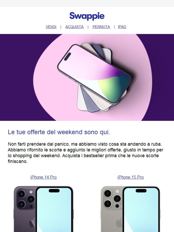 Il Black Friday continua. Aggiunte le offerte del weekend.