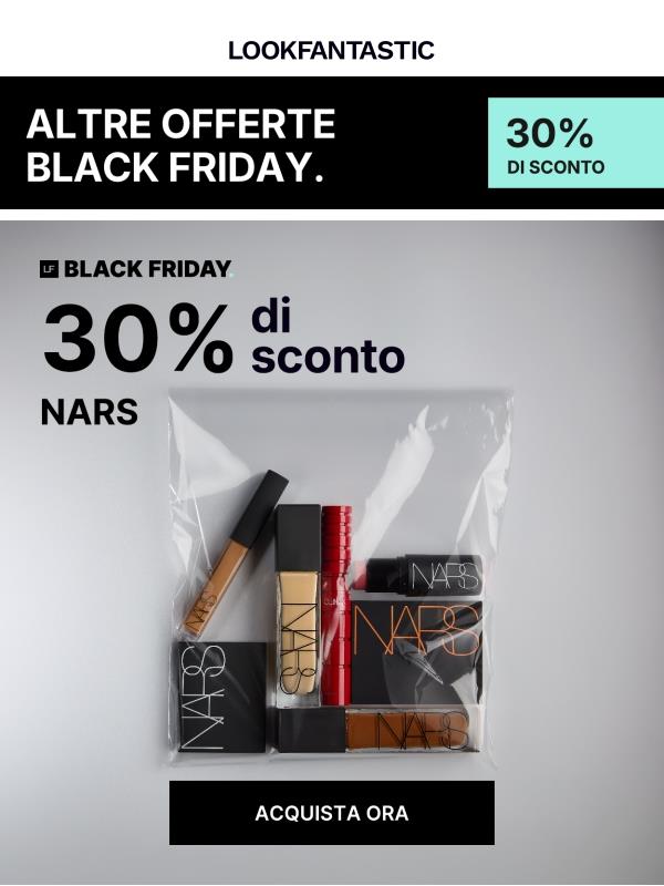 -30% su NARS | Offerta del Black Friday
