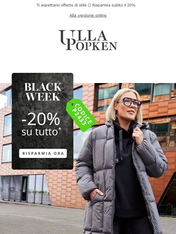 🖤 Black Week: 20% di sconto su TUTTO
