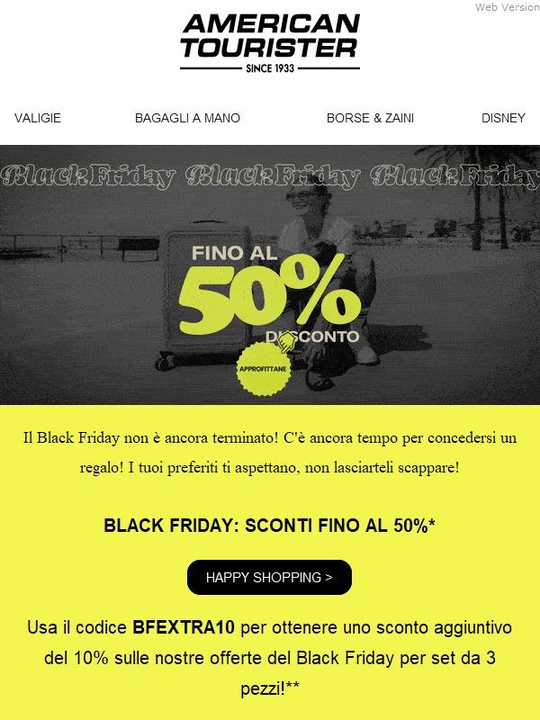 BLACK FRIDAY: SCONTI FINO AL 50%