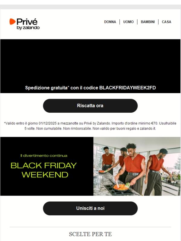 Le offerte del Black Friday Weekend arrivano in grande, ora con spedizione gratuita ✨