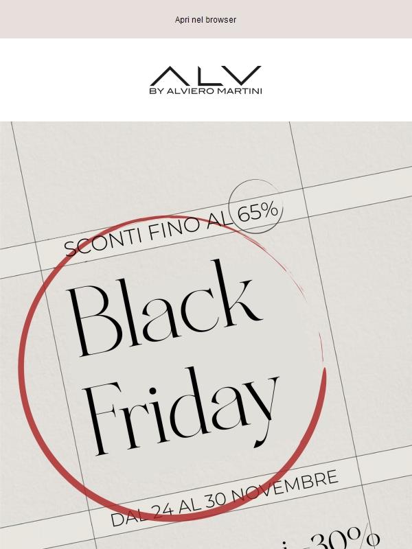 Continua il Black Friday ✨ – Sconti esclusivi su ALV by Alviero Martini fino a domenica!