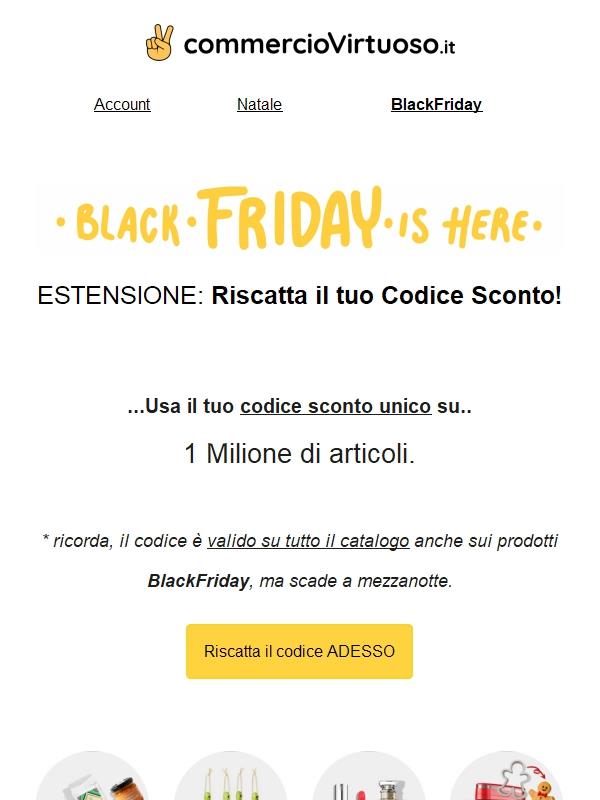 Estensione Black Friday Sconti 80% + Codice Extra