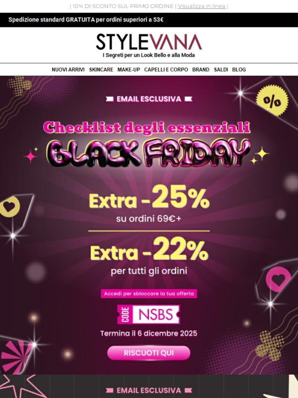 🖤È BLACK FRIDAY🖤 Fino a -40% Acquista ora!