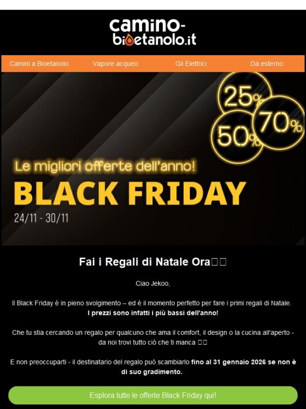 🎁 Trova ora i regali di Natale – ai prezzi migliori dell'anno ma solo per il weekend!