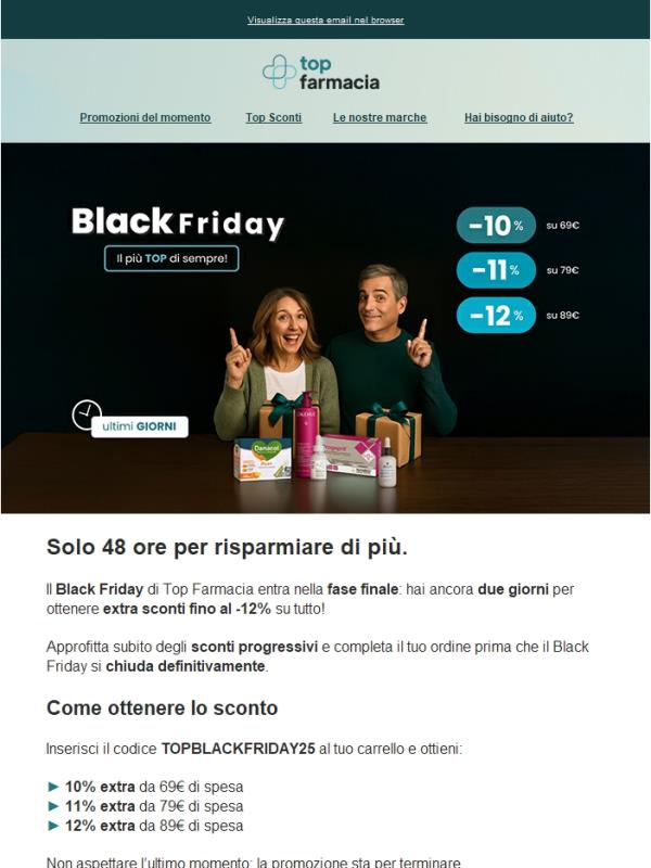 ⏳ Ultime 48h di extra sconti Black Friday