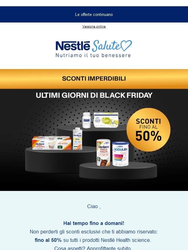 ULTIMI GIORNI BLACK FRIDAY: sconti fino al 50%!