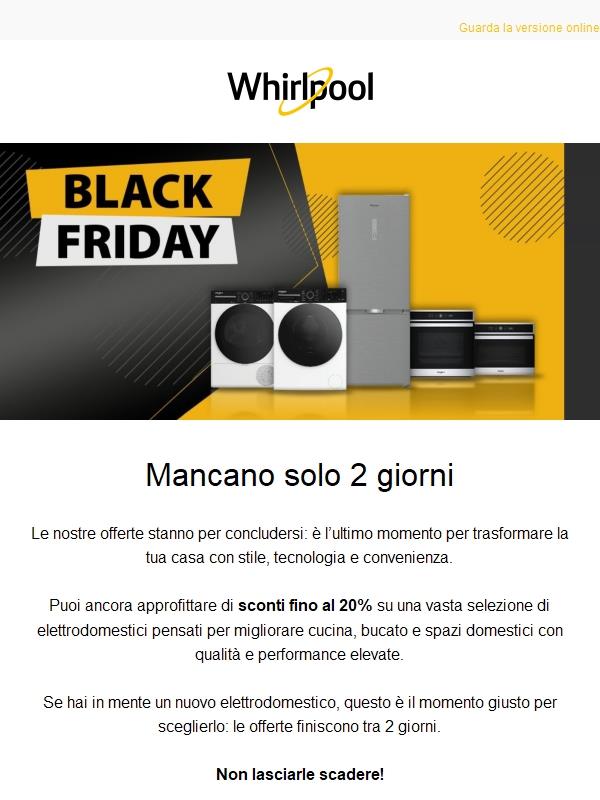 Il Black Friday sta per terminare