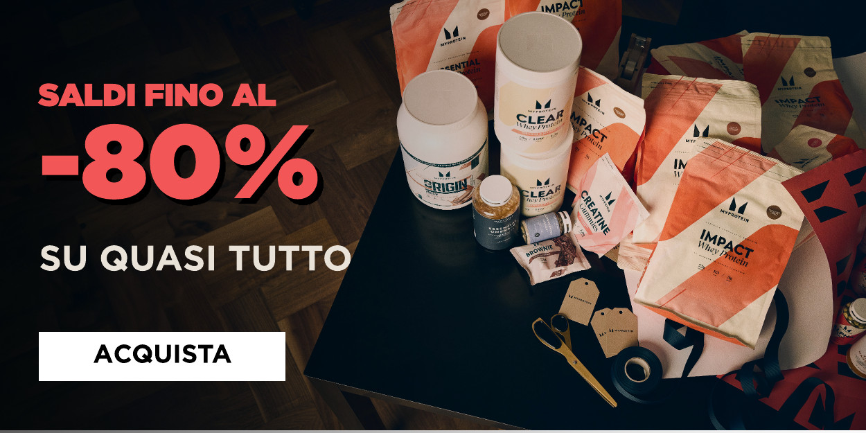 saldi fino all'80% su quasi tutto