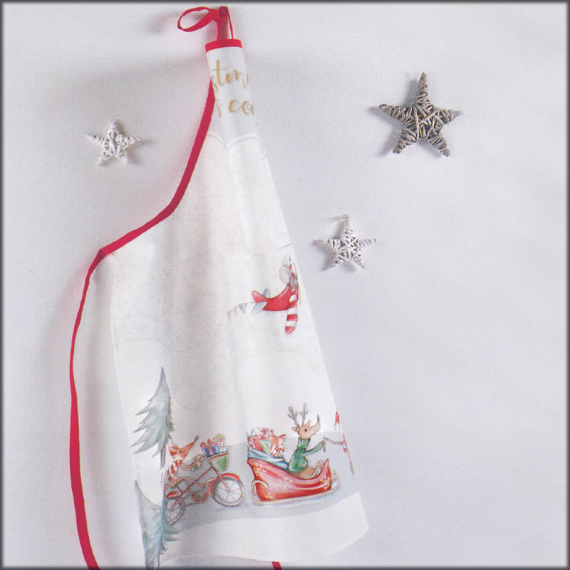 Image of GREMBIULE CON PETTORINA XMAS CHEERS GABEL