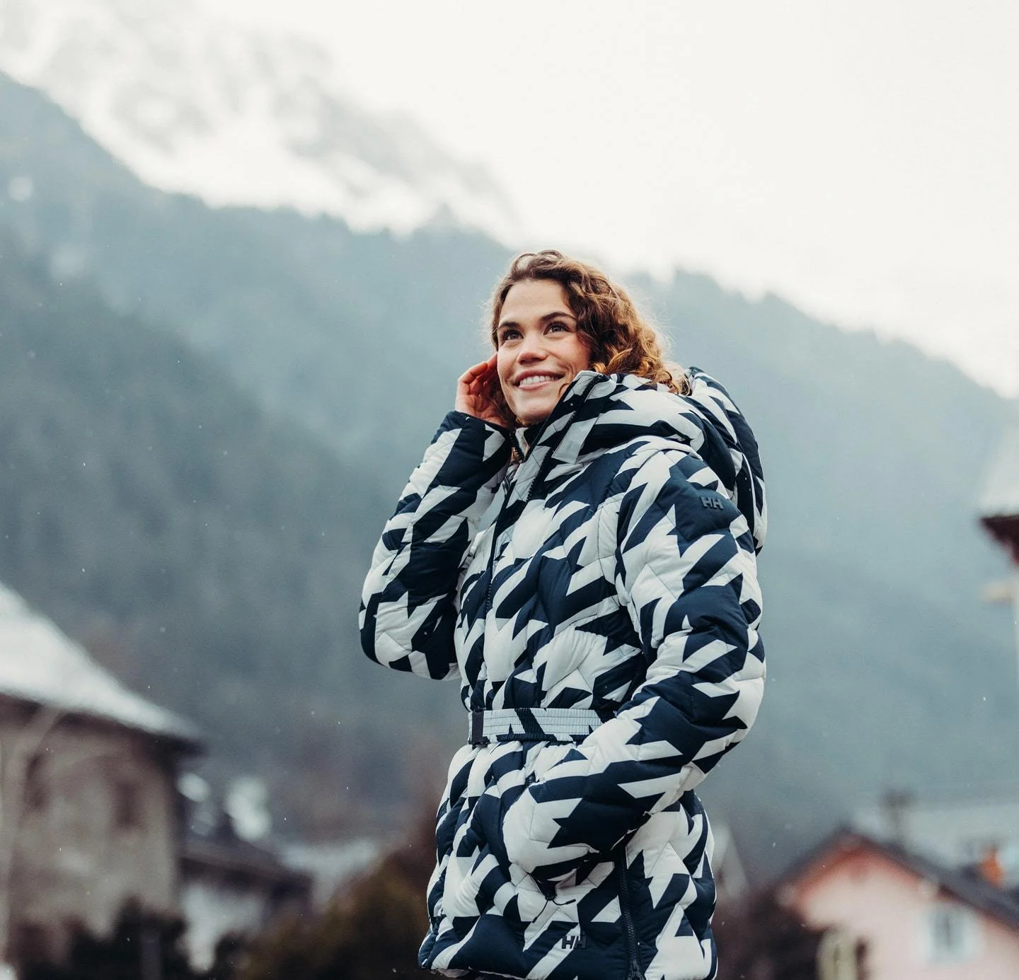 Woman wearing Helly Hansen gear