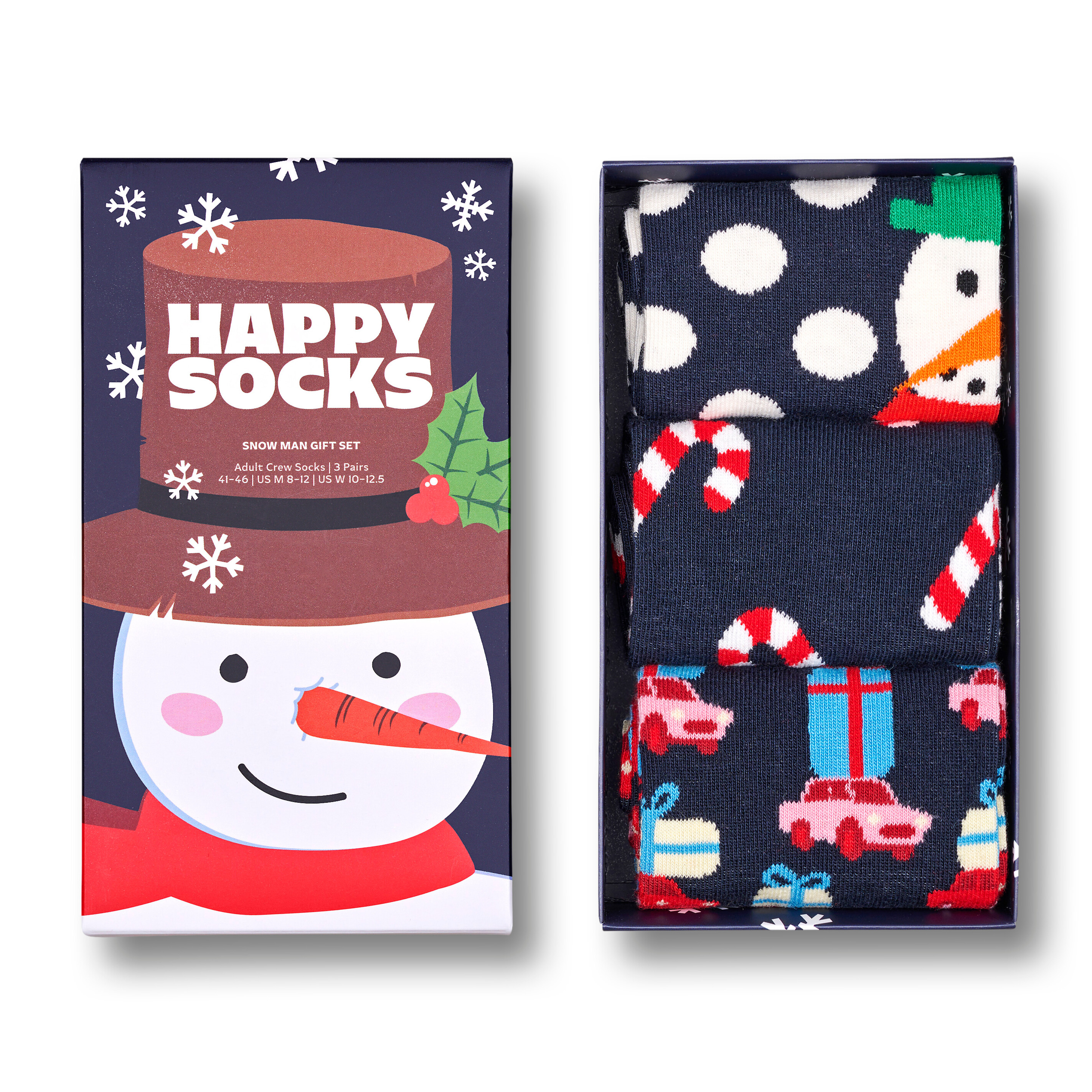 3-Pack Holiday Navy Socks Gift Set